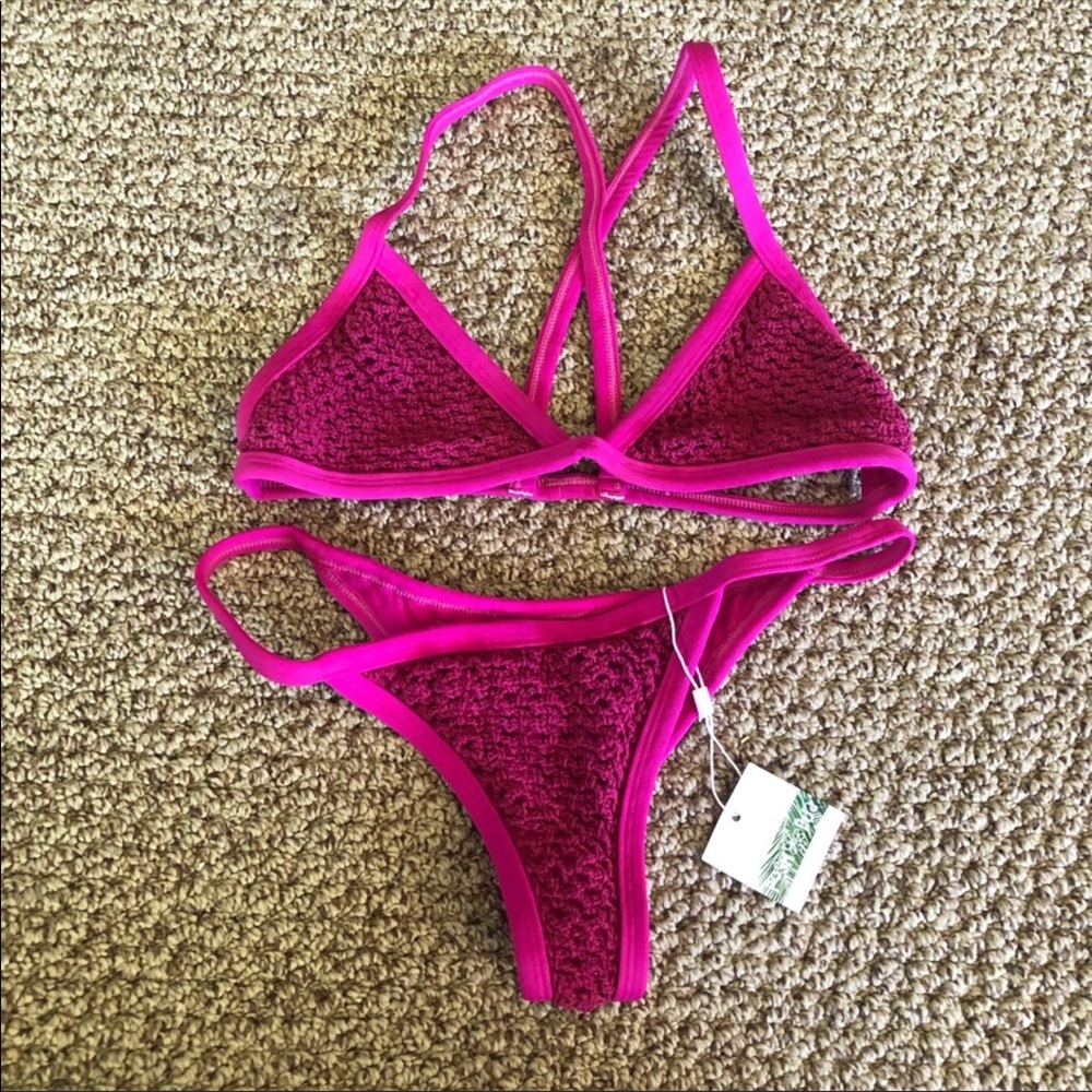 BNWT posh PUA crochet bikini set